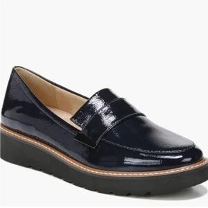 Naturalizer Adiline Platform Loafer Patent Leather Black Size 8.5